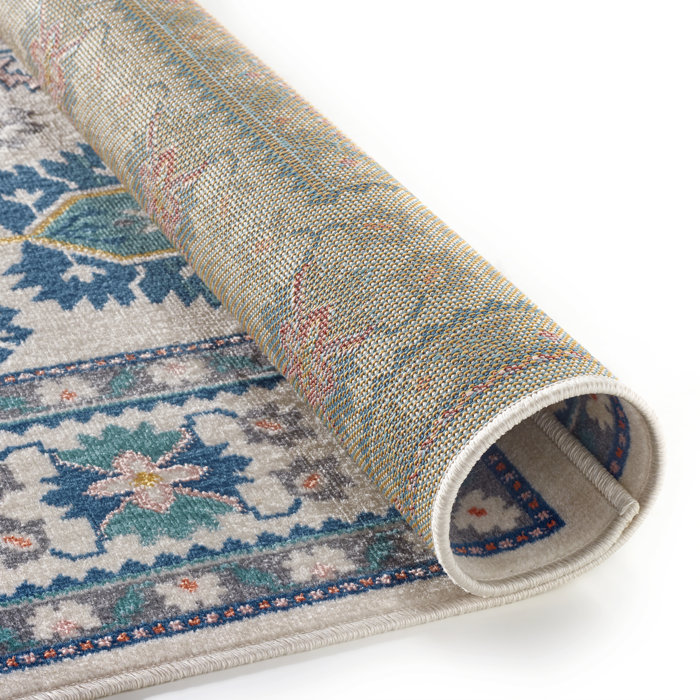 Bloomsbury Market Brampton Flatweave Blue Rug & Reviews Wayfair.co.uk